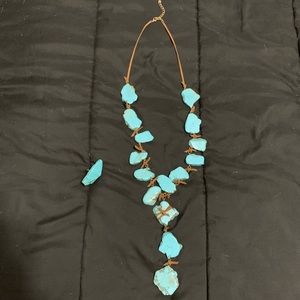 Turquoise slab set
